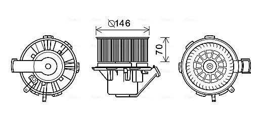 AVA QUALITY COOLING Вентилятор салона MS8647